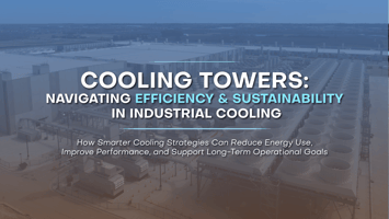 Aerial view of an industrial facility with multiple cooling towers, representing efficiency, sustainability, and large-scale cooling operations.